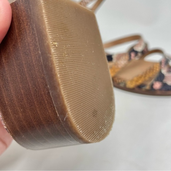 Madewell Lori Snake Embossed Leather Sandals Size 7 - Picture 8 of 12